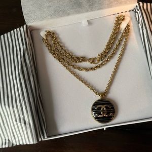 Upcyled Chanel Pendant and Chain
